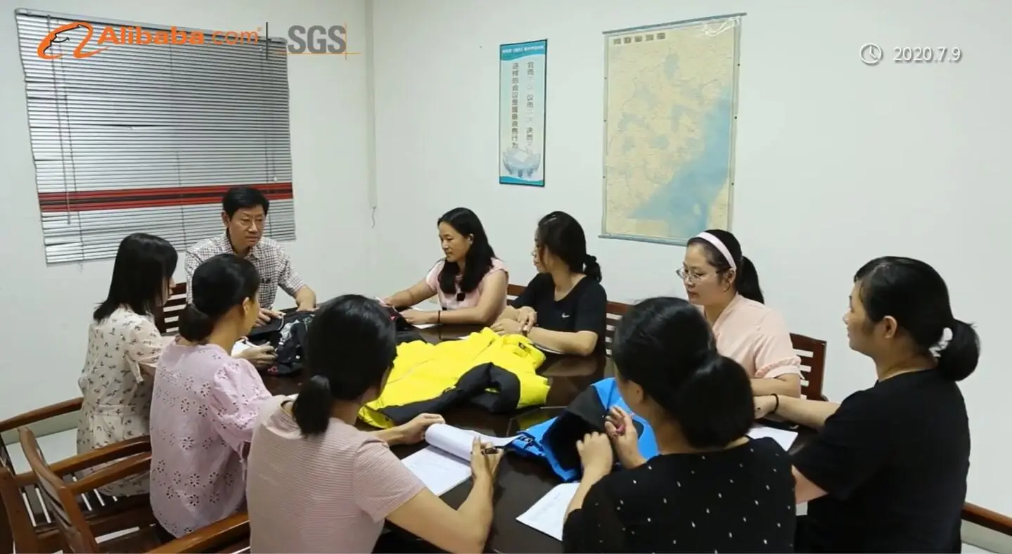 Garment development discussion around a sample