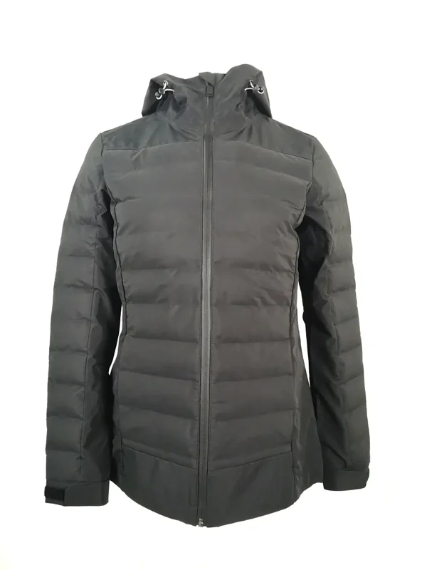 Custom Grey Quilted Hooded Jacket · UB-042