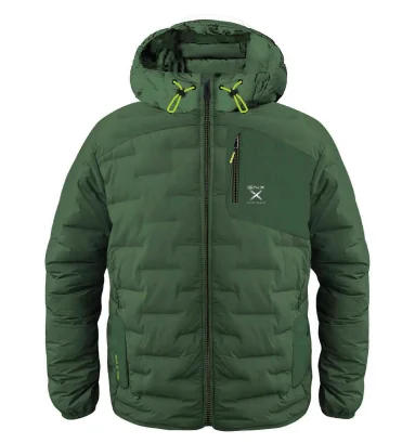 Custom Green Quilted Hooded Jacket · UB-043