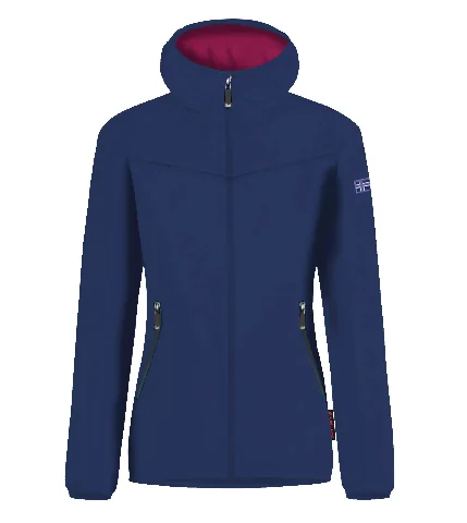 Custom Navy Hooded Softshell Jacket · UB-050